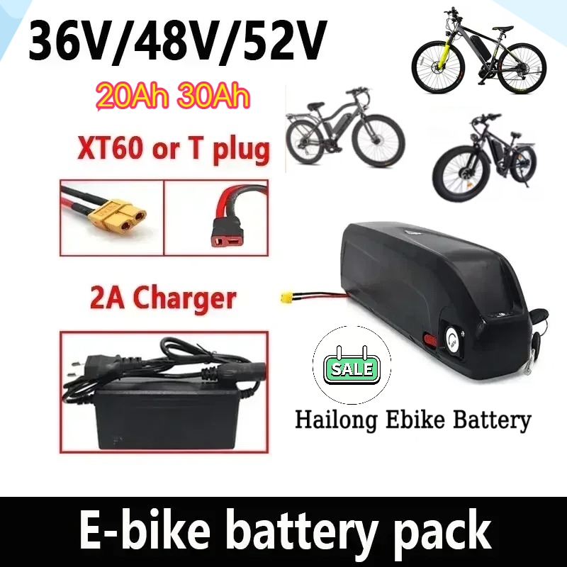 🔋 36-48-52v para motor elétric - Ebike Battery 48V 20Ah Hailong avaliação e preço
