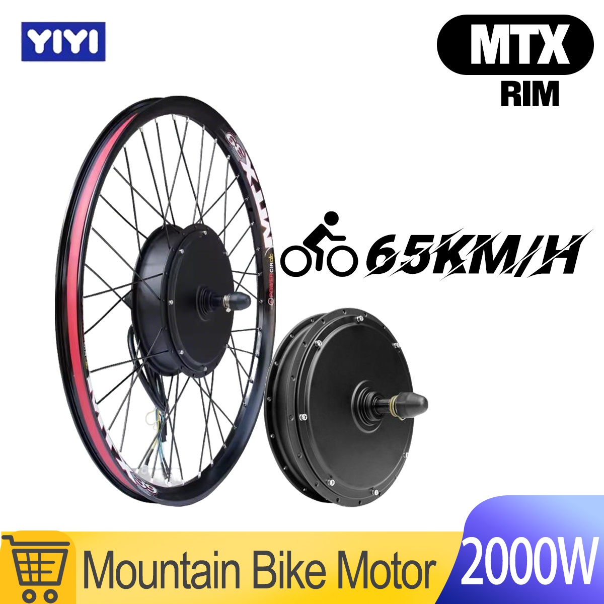 Motor de Roda MTX 48V/52V 2000 - 72V 5000W Hub Motor Kit avaliação e preço