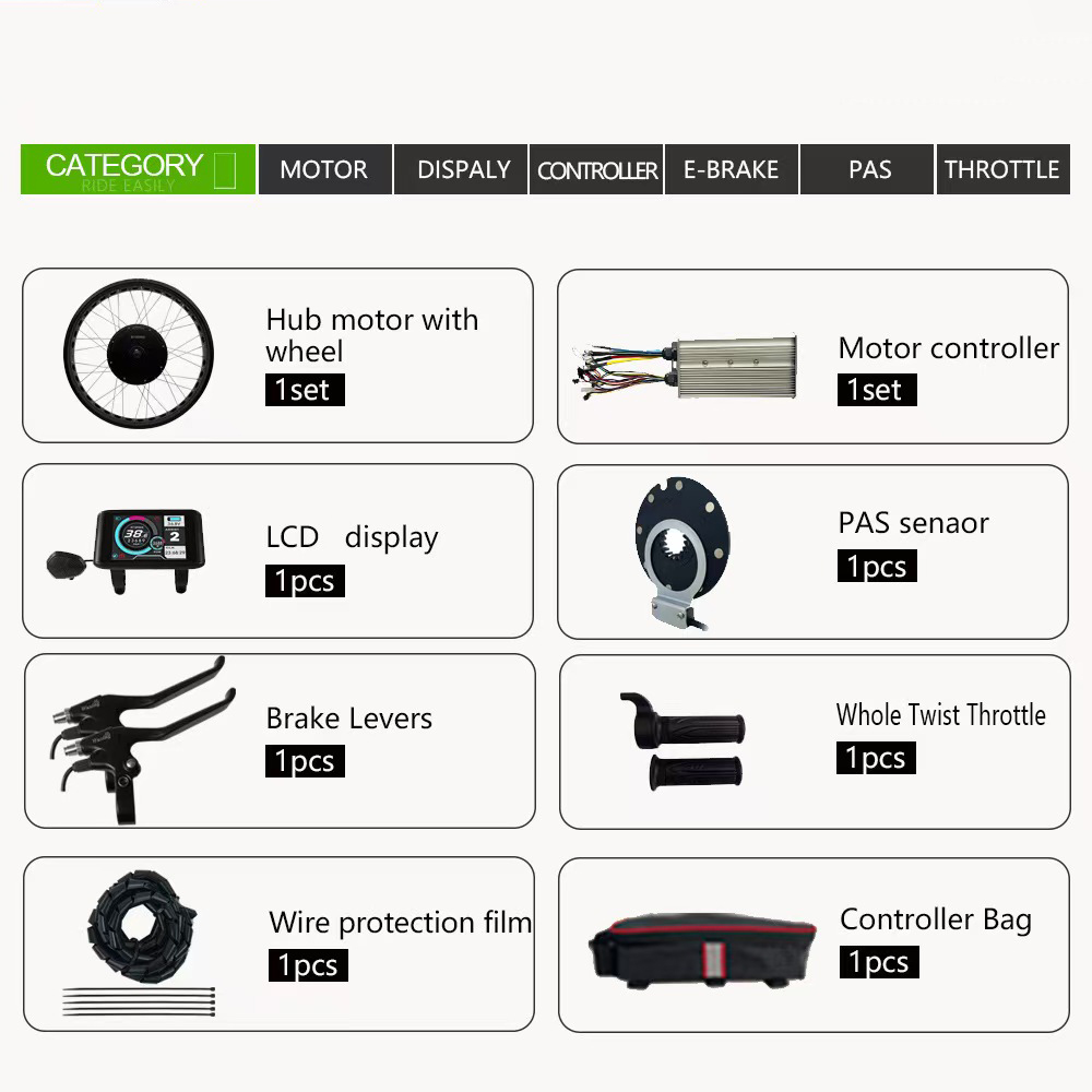Kit de Conversão para Biciclet - Ebike Conversion Kit 72V 3000W avaliação e preço