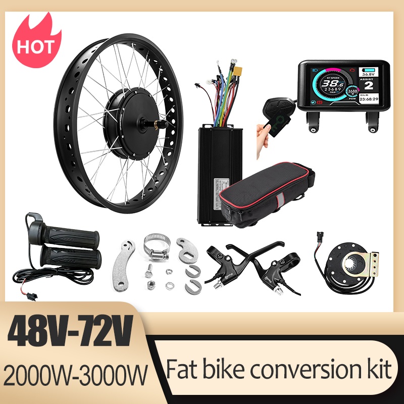 Kit de conversão para biciclet - Fat Tire Ebike Conversion Kit 2000W avaliação e preço