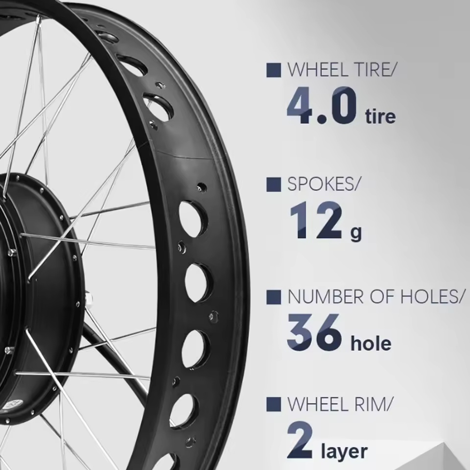 Kit de conversão para biciclet - Fat Tire Ebike Conversion Kit 2000W avaliação e preço