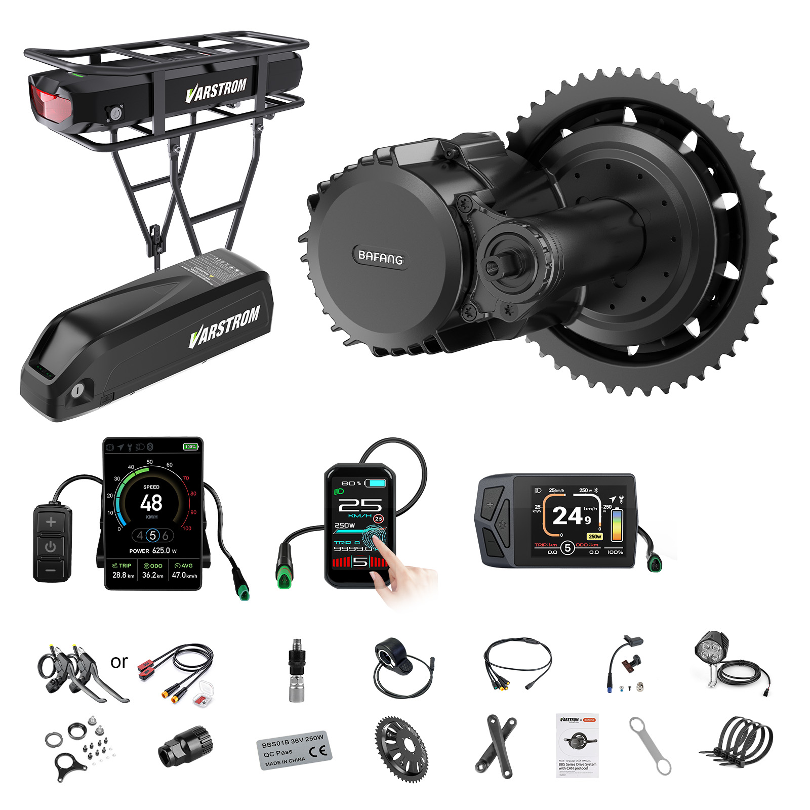 [Envio dos EUA] Kit de Motor C - Bafang Bbs02B 48V 750W Mid Drive Kit avaliação e preço